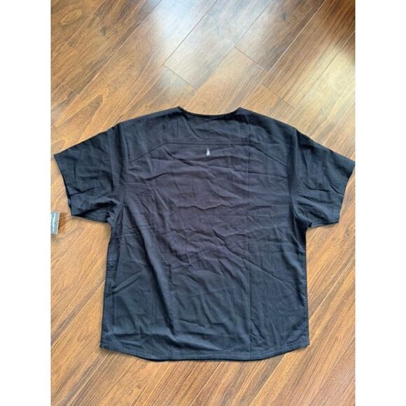 Greys Anatomy L black men’s spandex stretch scrub top - Picture 6 of 6